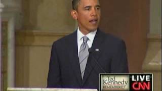 Edward Kennedy Funeral Mass - President Obama Eulogy (Part 1)