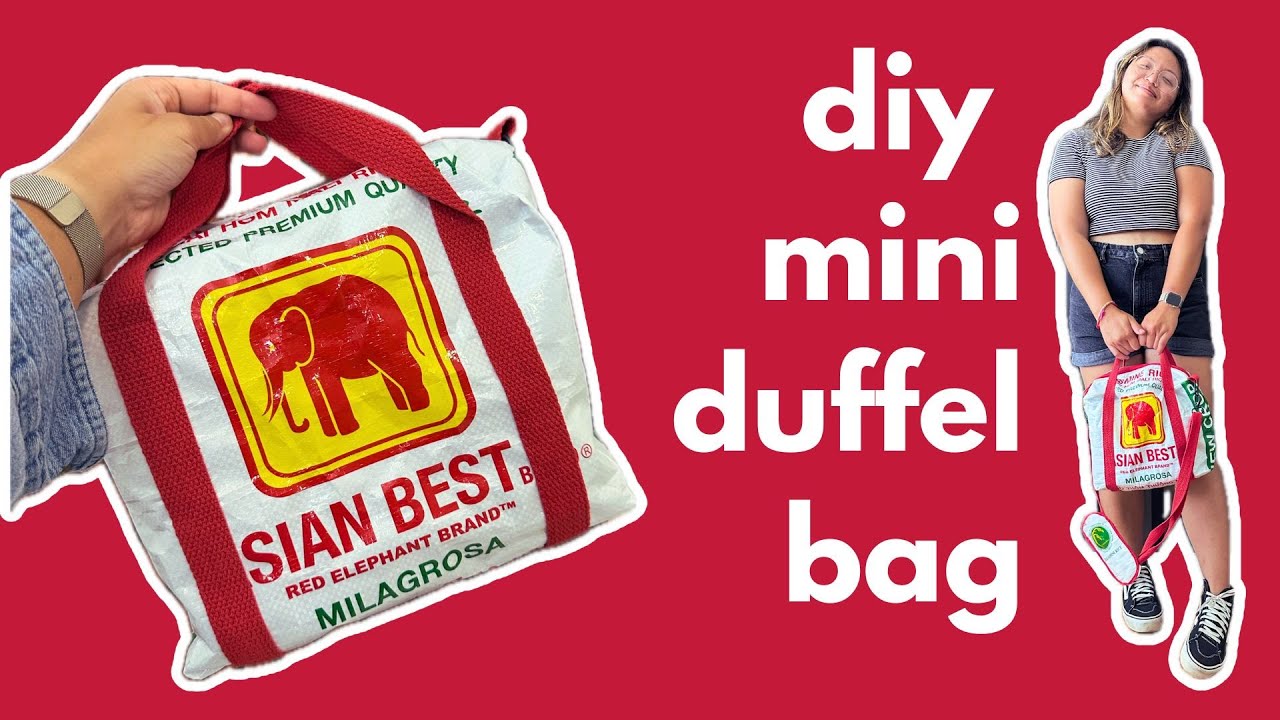 diy mini duffel bag…yes I used a rice bag 🍚 - YouTube