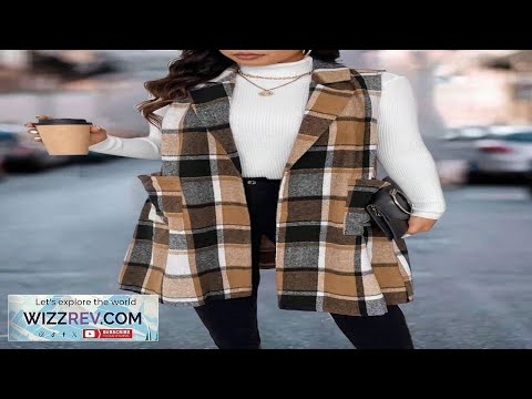 Calvaya Plus Size Crew Neck Sleeveless Plaid Jacket Everyday Casual SHEIN Review