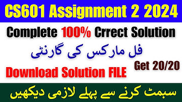 CS601 Assignment 2 Solution 2024 || Cs601 assignment 2 fall 2024 || Cs601 assignment 2 2024