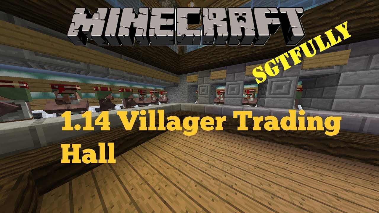 Minecraft 1.14.3 Villager Trading Hall - YouTube