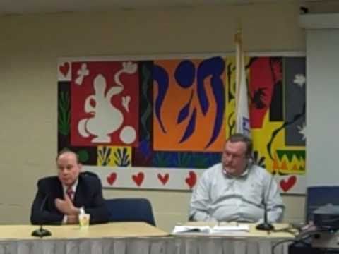 This is a complete recording of a 3/31/11 public forum in Northampton: "Protecting our schools and our city: What we can do to close the budget gap". This forum was sponsored by the Northampton City Council/School Committee Conference Committee* and Yes!Northampton. From the forum announcement: Mayor Clare Higgins, Representative Peter Kocot and Senator Stan Rosenberg will offer information and a Q&A and Yes!Northampton will share its action plan. With the end of federal stimulus funds and the slow economic recovery, Massachusetts faces a $1.5 billion budget deficit next fiscal year. As a result, Northampton will see cuts in local aid while health care costs continue to rise, resulting in even more pressure to cut basic city services. What can we do? The Coalition for Our Communities, a statewide coalition of labor, health care, education and dozens of other citizen groups, is leading a campaign to pass legislation that will raise $1.2 billion without burdening low and middle-income families. Our own neighbor, Representative Ellen Story of Amherst, is a co-sponsor of the bill, along with 17 others from across the state. Come learn about what we can do here in Northampton to win this and other critical revenue for our state and our community. * Committee members include: Councilor Jesse Adams, City Council President David Narkewicz, Councilor Pamela Schwartz and School Committee Representatives Alden Bourne, Downey Meyer and Stephanie Pick. This recording was made by Adam <b>...</b>