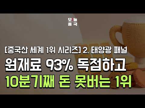 [중국산 세계 1위 시리즈] 02_태양광 패널 : 원재료 93% 독점한 회사들, 10분기째 적자