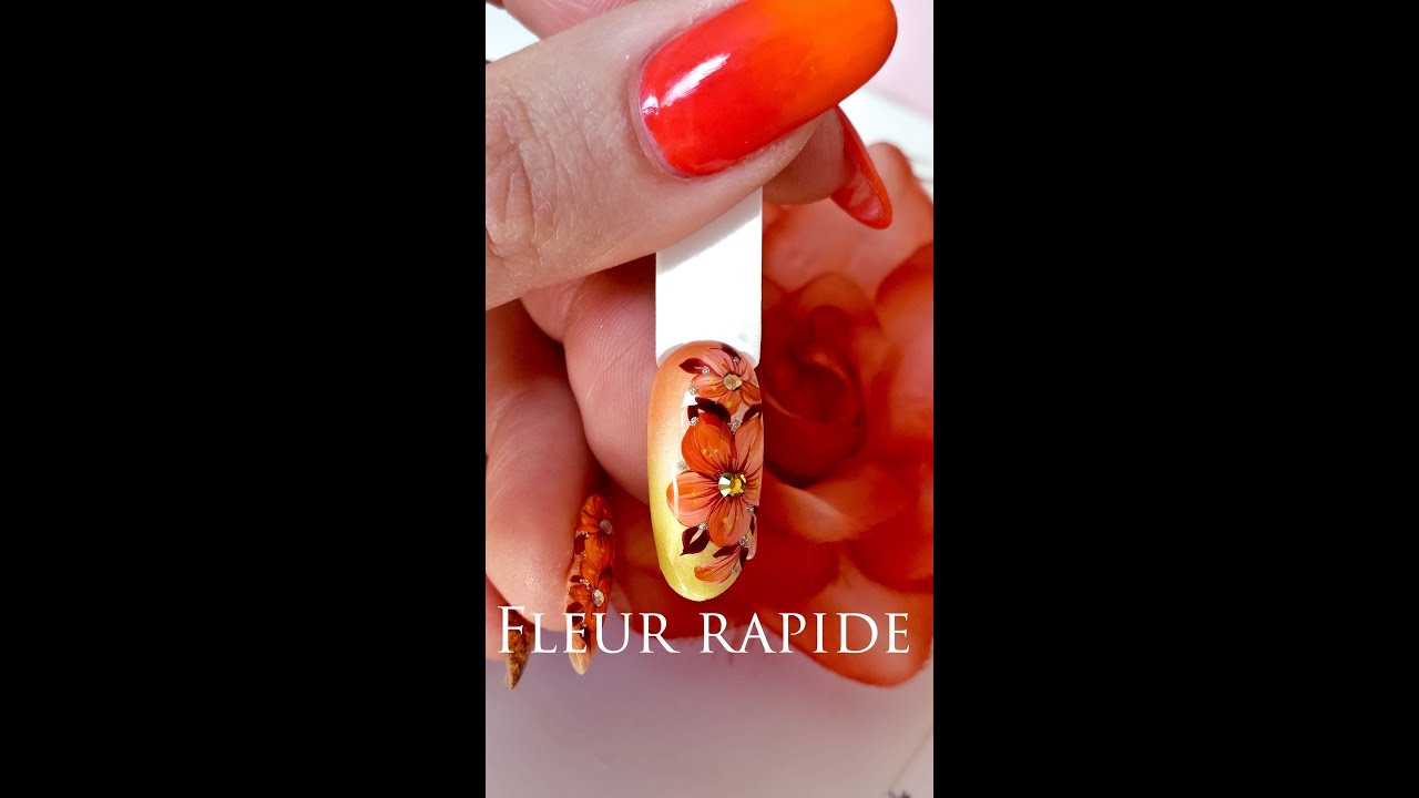 Tuto nail art fleur d'été peinture (ou gel paint)