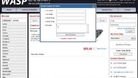 WASP CREATION VIDEO TOUR (SAMPLE STORE)