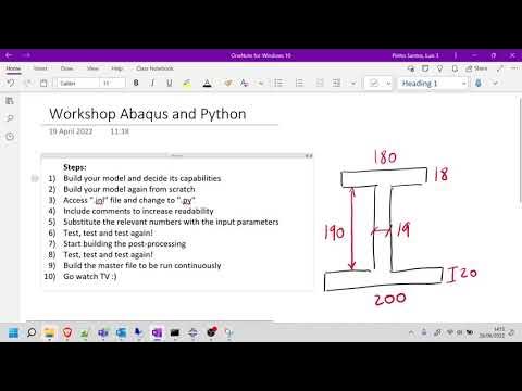 Python for Abaqus - 1.1: Modelling - SS I-beams - YouTube
