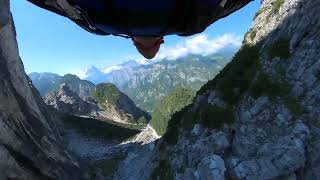 RAW WINGSUIT BASE Jump: Left Line, Castello Delle Nevere, Dolomites, Italy