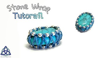 Macrame Tutorial: How to Wrap a Stone/Cabochon  with Beads