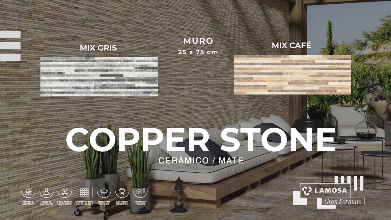 COPPER STONE PISO LAMOSA - YouTube