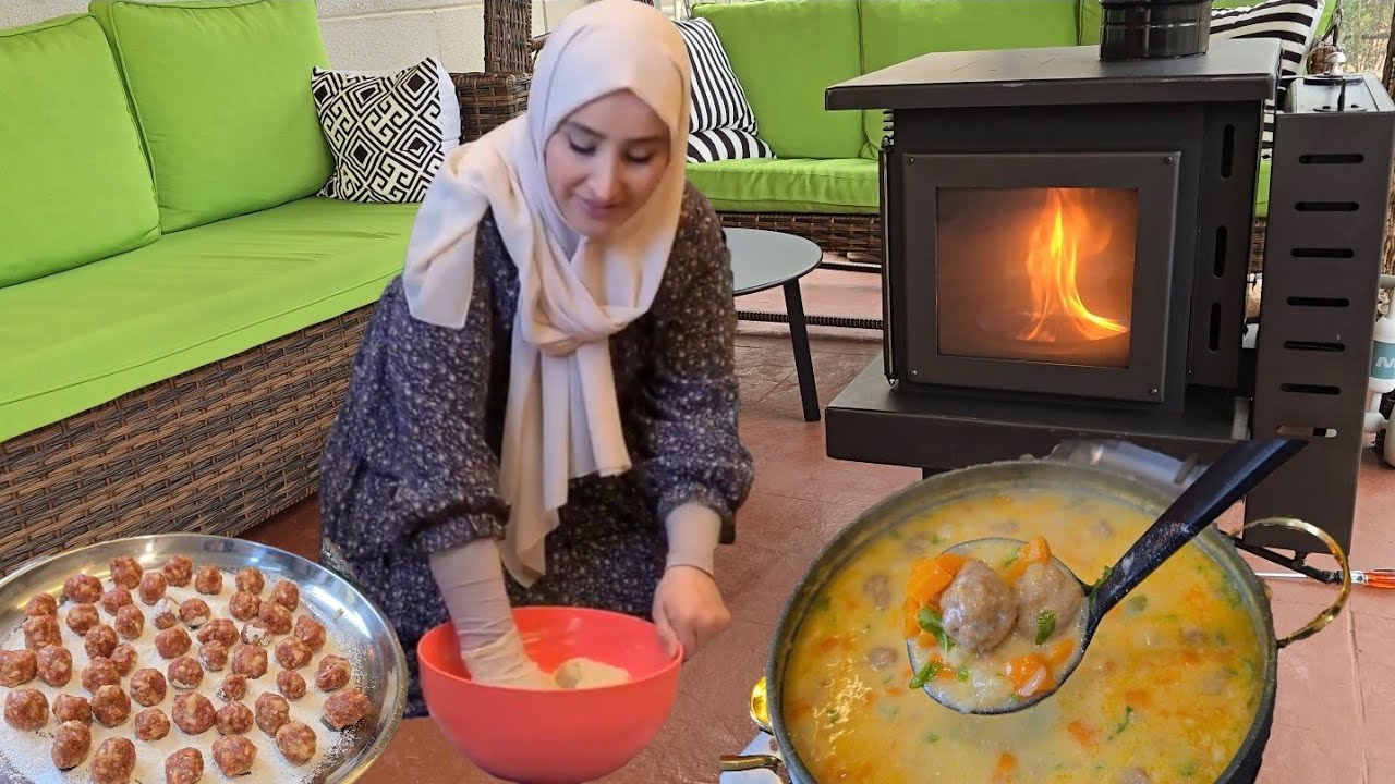 أجواء شتوية ❄️ صار بدها مجدرة  برغل و شوربة الكفتة  التركية 🍲