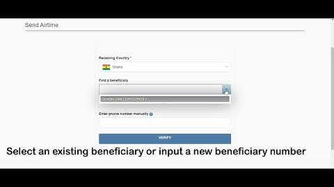 Customer: Send airtime top up
