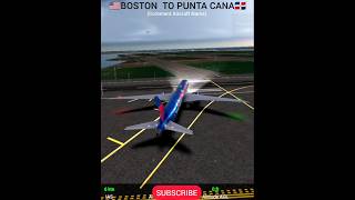 🇺🇸BOS to PUJ🇩🇴: Can we beat the storm? ⛈️ #shorts #aviation #msfs #flightsimulator #gaming #trending