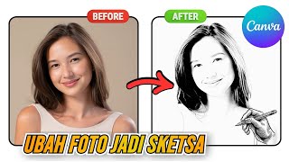Cuma 5 Detik‼️Cara Edit Foto Jadi SKETSA PENSIL di Canva screenshot 2