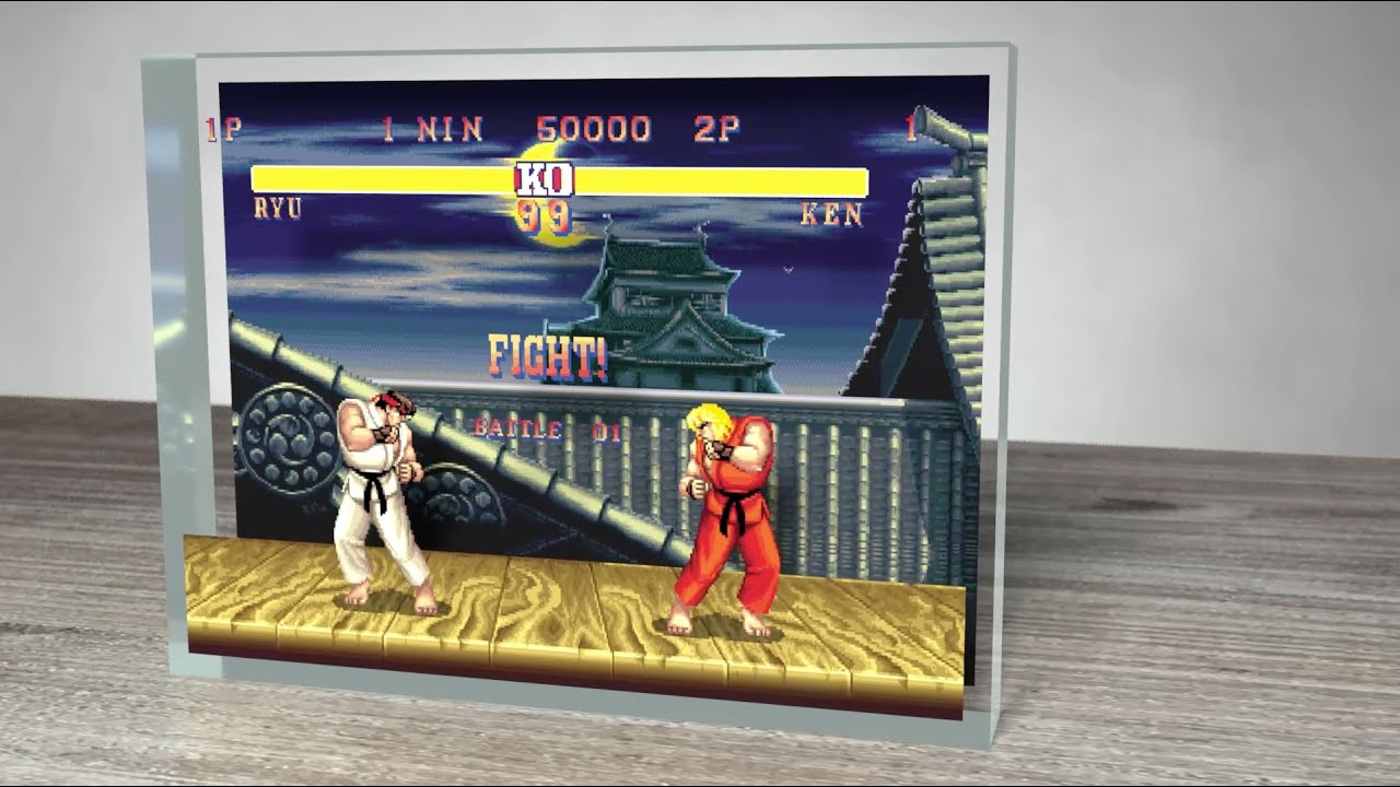 Street Fighter Shadowbox Art - Blanka vs. Ken