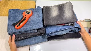 Don't Waste Old Jeans / How to Make a Jean or Denim Quilt / Upcycled Jeans Quilt Pattern