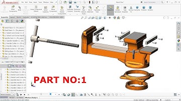 Solidworks tutorial | Design of Bench Vise in Solidworks (Part 1)