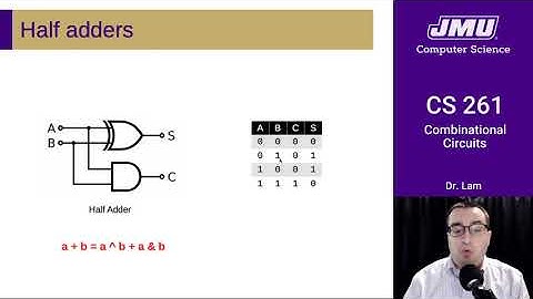 JMU CS261 17 Combinational Circuits Part 03 - Computational Circuits