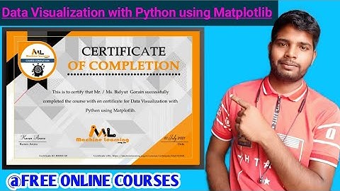 Data Visualization with Python using Matplotlib Certificate || Free Online Courses....