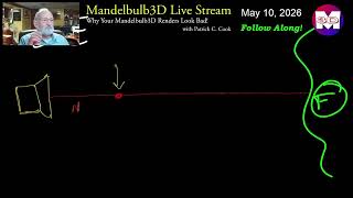 The basics of Mandelbulb3D Ray Marching. Extracted from the May 10, 2026 Livestream.