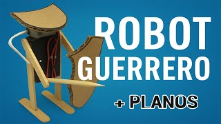 Construye tu ROBOT GUERRERO con Cartón y Motor DC + PLANO