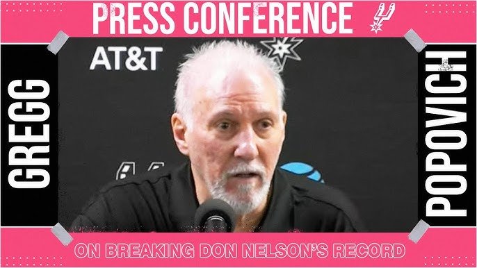 Gregg Popovich Post-Game vs Pelicans, San Antonio Spurs