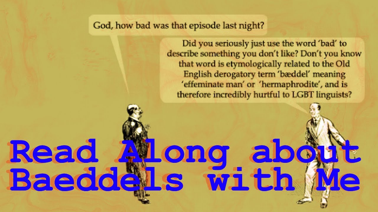 Talking about baeddels again ~ This time reading a friend's (Greyson/nothorses) work!