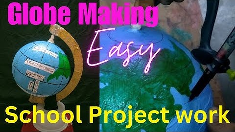 How To Make Model Of Globe।। Globe Making Longitude And Latitude ।। Working Model।।School Project।।