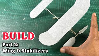 Build Indoor Flying Model INA-250. Part 2 : Wing And Stabilizers