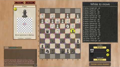 Favor Chess AI vs Chess Evolved Online AI Game 1