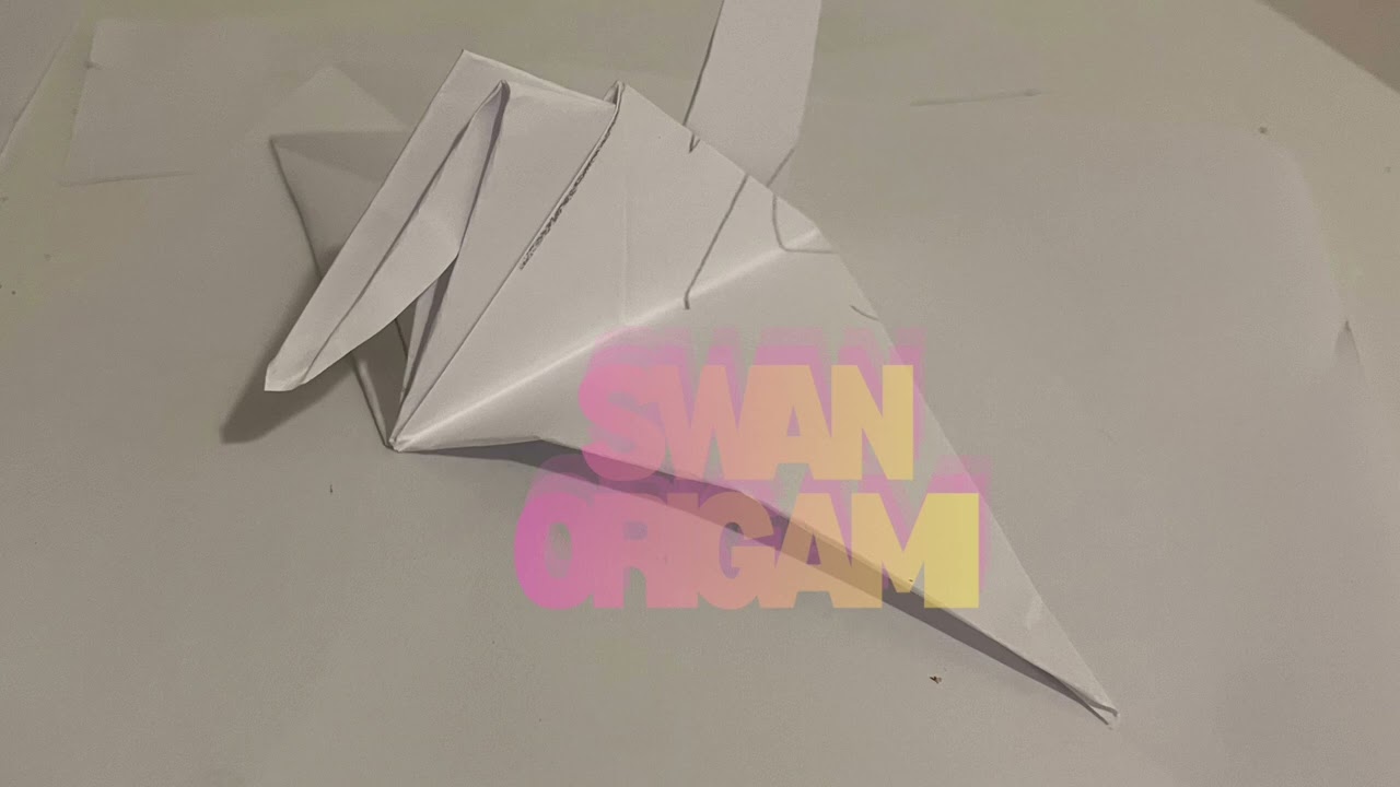 Swan origami (flaps wings if pull tail!)
