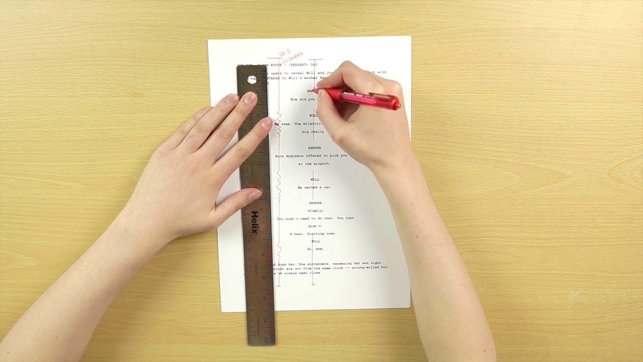 How to Line a Film Script - YouTube