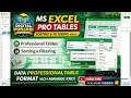 MS Excel Professional Table | Sorting & Filtering in Punjabi | Excel Beginner Tutorial - Video 3