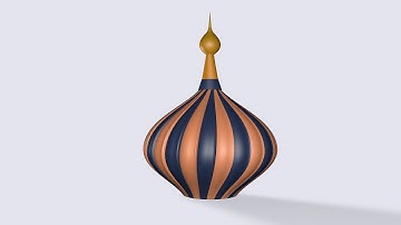 Onion Dome 3D design in C4D and Illustrator #cinema4d #oniondome #3dmodeling
