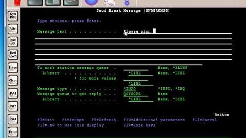 AS400 Tutorial - SNDBRKMSG