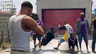 FRANKLIN RESCUING CHOP GIRLFRIEND from THE BALLERS!!! (GTA 5 Mods)