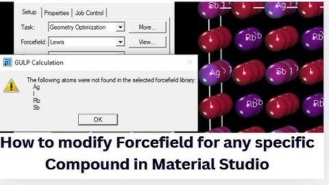 How to Modify Forcefield in Material Studio| Edit & Customize Force Fields | GULP, DFT Simulations