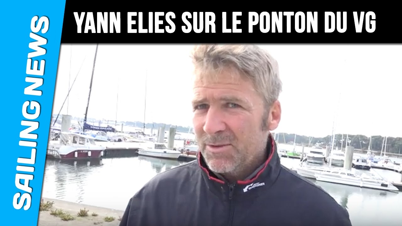Vendée Globe - Arrivée aux Sables d'Olonne pour Yann ELIES sur Queguiner - Leucemie Espoir