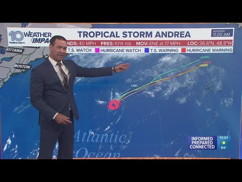 Tropical Storm Andrea forms, becomes first named storm of the season ...