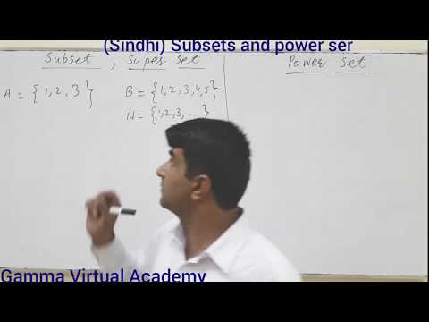 (Sindhi) Subsets and Power Set
