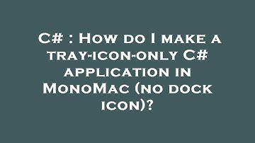 C# : How do I make a tray-icon-only C# application in MonoMac (no dock icon)?