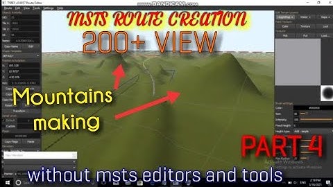 MOUNTAINS MAKING |PART 4 | MSTS | HOW TO CREATE ROUTE IN MSTS WITHOUT MSTS EDITORS AND TOOLS ||