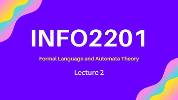 Formal Language and Automata Theory- Lecture 2