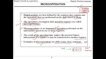 CPE252 Ch4-Part1- Register Transfer and Microoperations - Computer Organization And Design