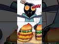 Funny food burger, soda, fried chicken, pancakes, French fries | asmr
