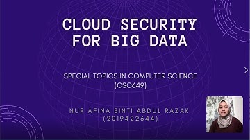 CSC649 INDIVIDUAL ASSIGNMENT PRESENTATION - Cloud Security for Big Data