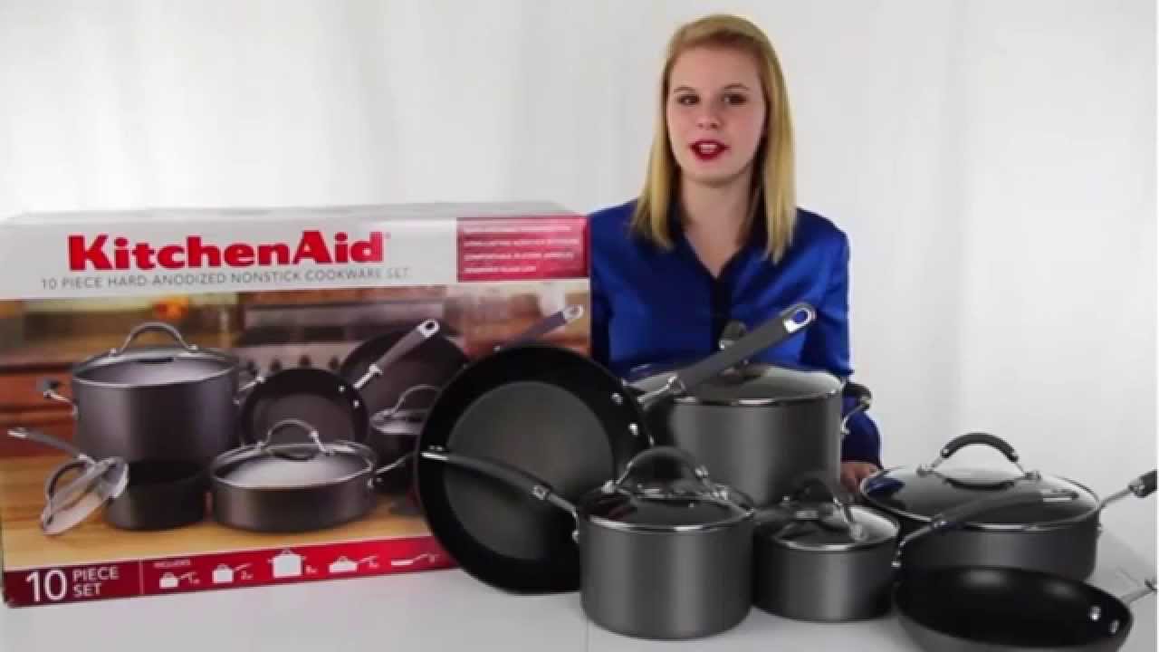 Kitchenaid Hard Anodized 10pc Nonstick Ceramic Cookware Pots And