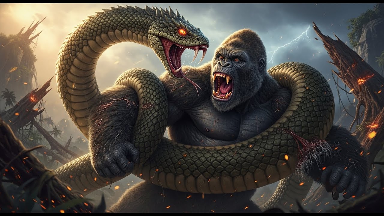 The Ultimate Showdown: King Kong vs Giant Snake God in a Deadly Battle ...