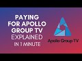 How to pay for apollo group tv in 2024