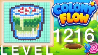 Colony Flow Level 1216 walkthrough (Hard) Solution 