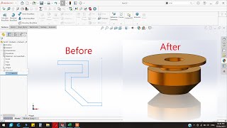 How to use Revolve base feature command in solidworks | Solidworks Tutorial